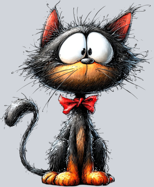 cartoon_black_cat_with_red_bowtie