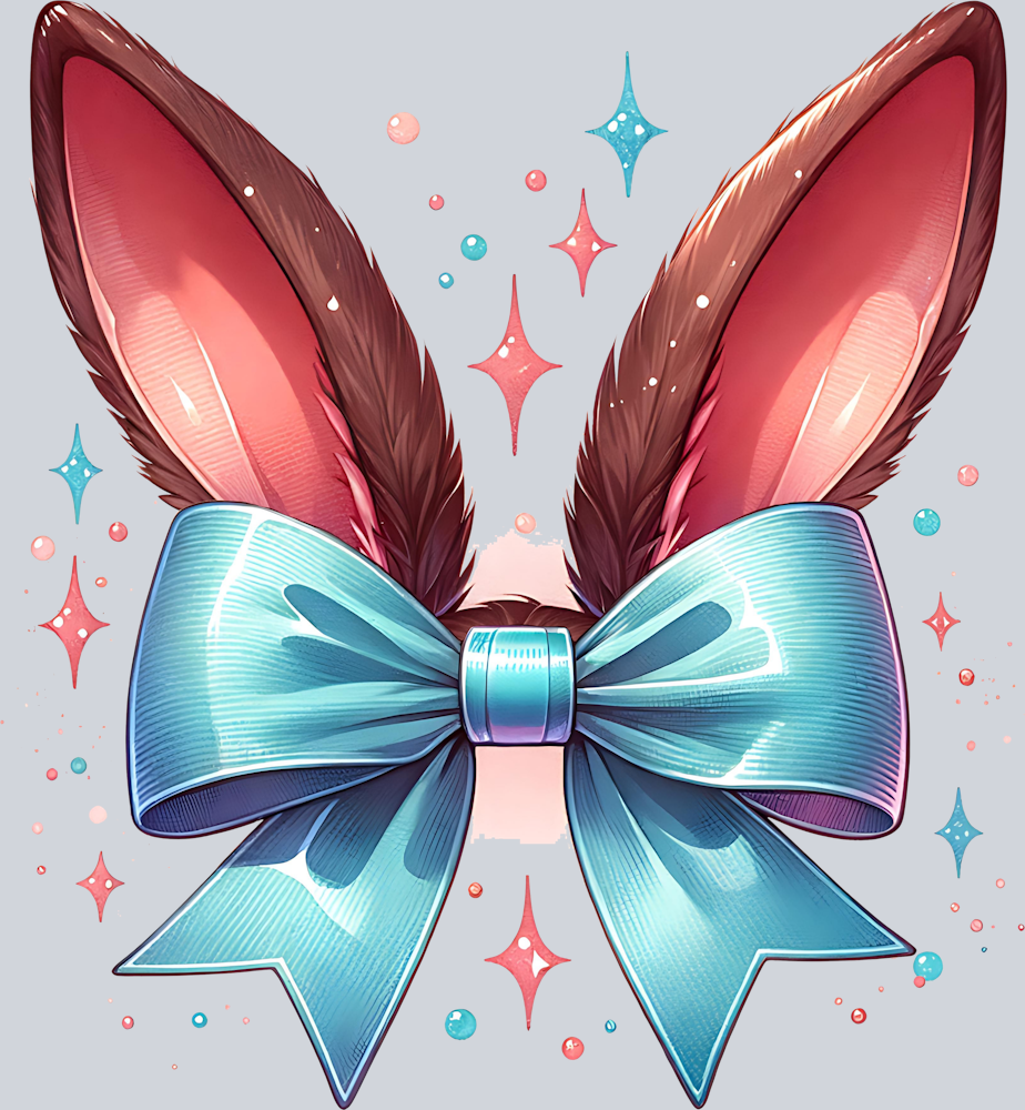 BUNNY EARS WITH BLUE BOW PNG