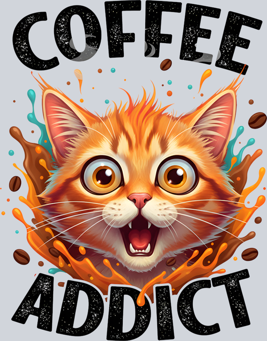 Coffee Addict Cat Design