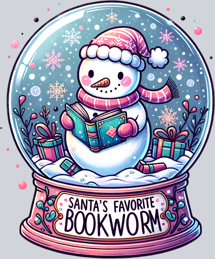 SANTAS FAVORITE BOOKWORM CUTE SNOWMAN PNG 3.33.23 PM