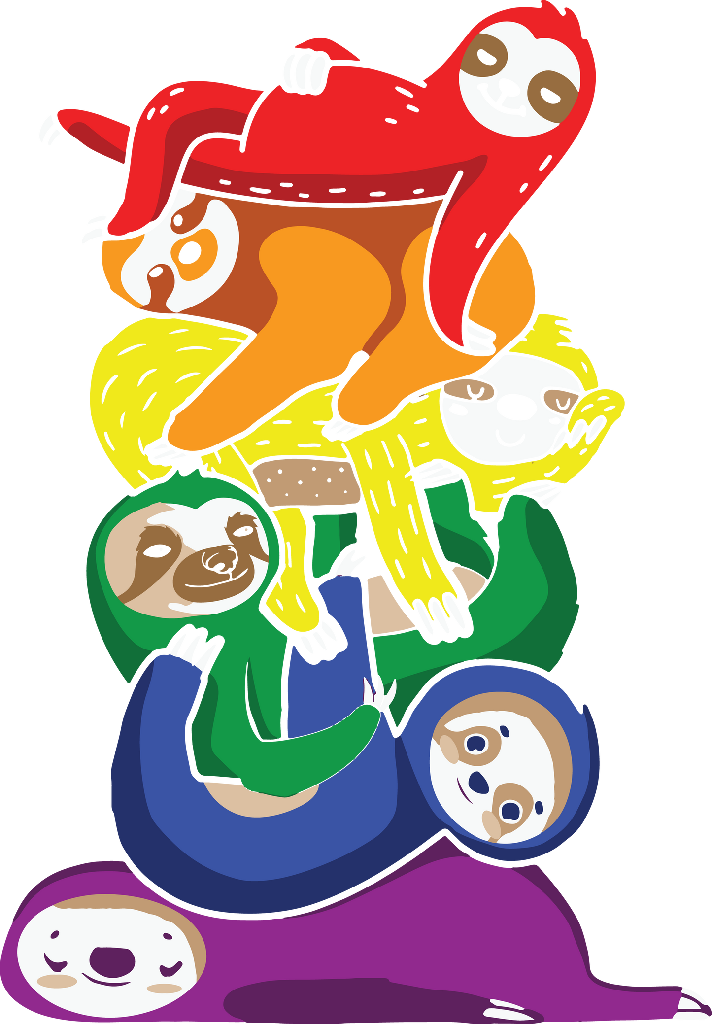 LGBTQ Rainbow Sloths