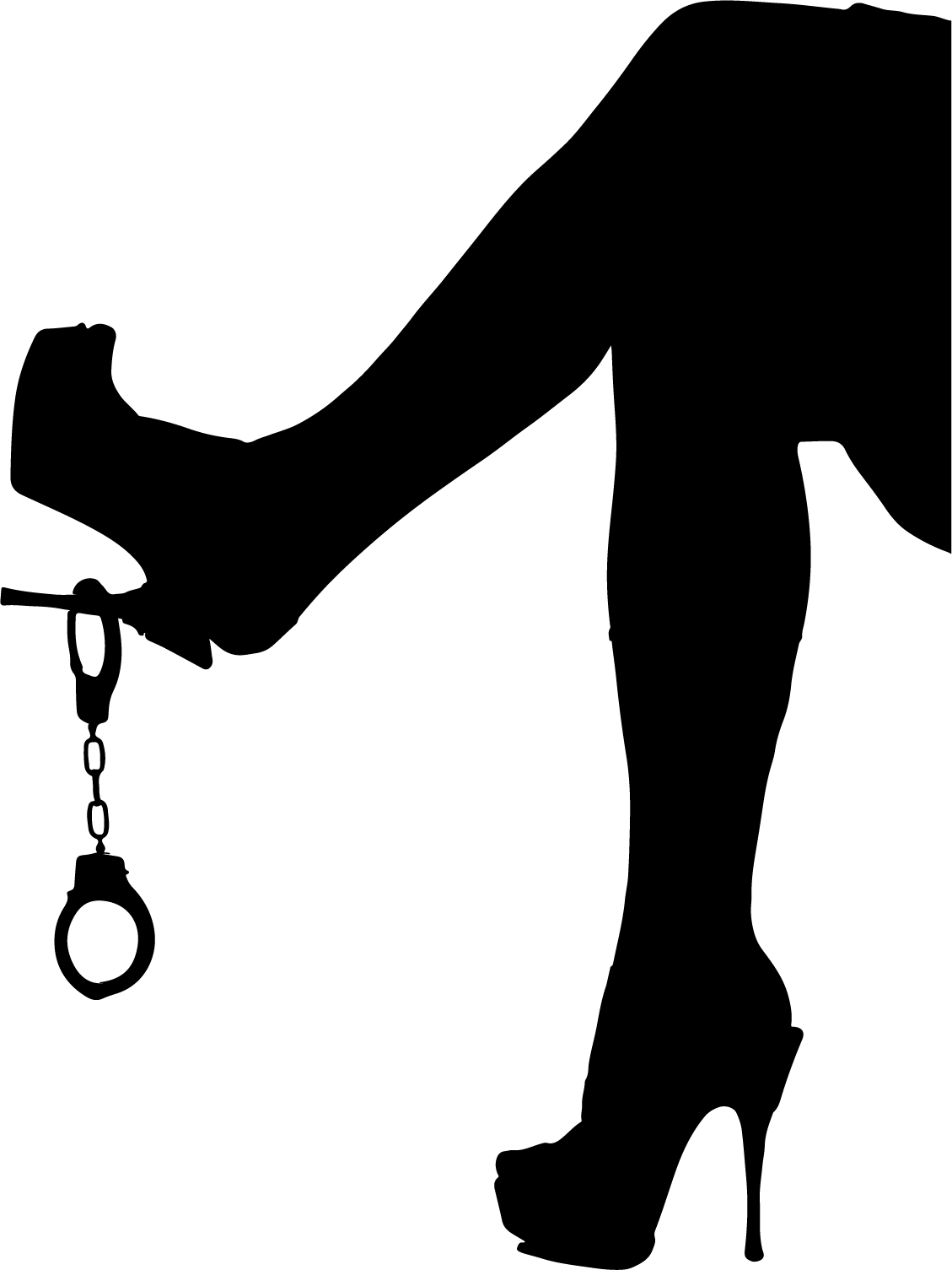 Mistress in Heels with Handcuffs on heel