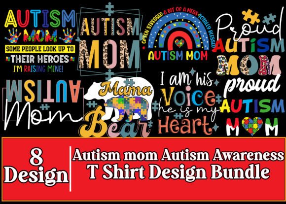 Autism Mom Awareness Shirt Design Bundle
