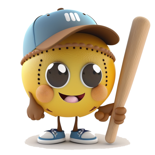 Baseball Yellow Happy Face