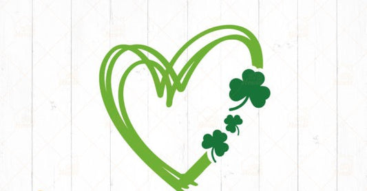 Doodle Lucky Heart SVG St Patricks Day