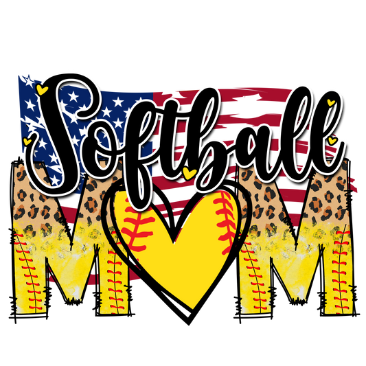 Softball Mom Stars and Strips digital download